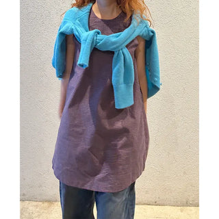 Checked mini sleeveless dress