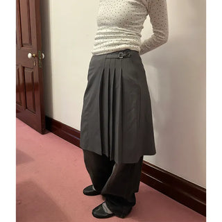 Pleated midi skirt