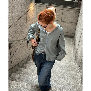 Checked windbreaker jacket