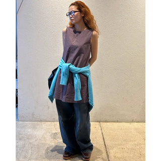 Checked mini sleeveless dress