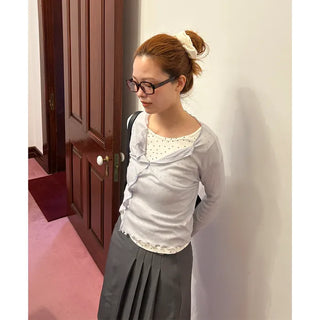 Asymmetrical sheer cardigan