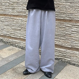 Wide cotton sweatpants