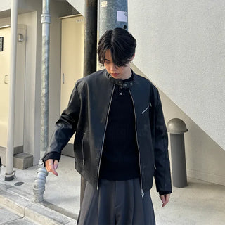 Crack Biker Eco Leather Jacket