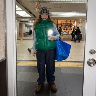 Pocket wide denim pants