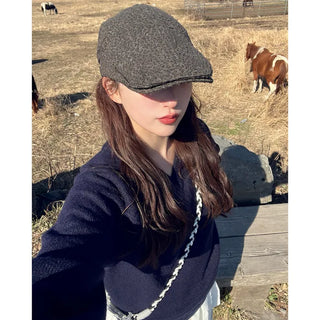 (Unisex) V-neck basic knit