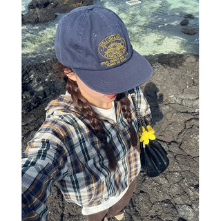 (Unisex) Cotton Check Windbreaker