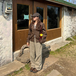 Leopard print hunting hat