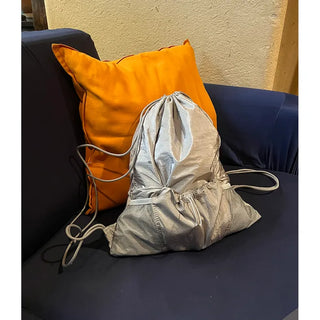 Mesh string drawstring backpack