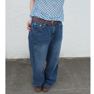 Suede square belt