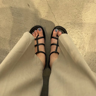 Strap belt sandals