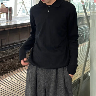 Soft, simple button knit