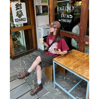 Leopard print Bermuda shorts