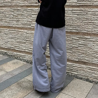 Wide cotton sweatpants