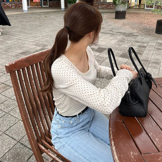 Polka Dot Long T-Shirt