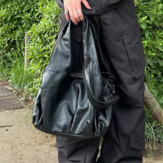 (Unisex) Two-Pocket Shoulder Bag