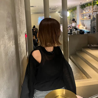 Cutout sheer t-shirt