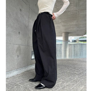 Cotton Tuck Banding Pants