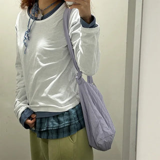 Checked tiered layered skirt