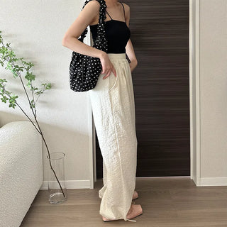 Flower Jacquard Banding Pants