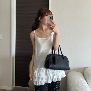 Frilled tunic camisole dress