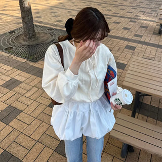 One-shoulder sweatshirt