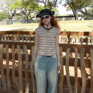 Striped Round T-shirt
