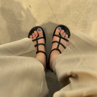 Strap belt sandals