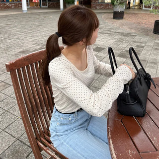 Polka Dot Long T-Shirt