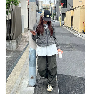 (Unisex) Wide Knee Tuck Cargo Pants