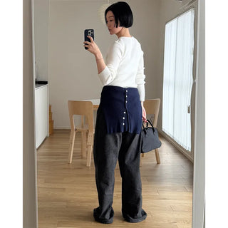 Simple ribbed cardigan