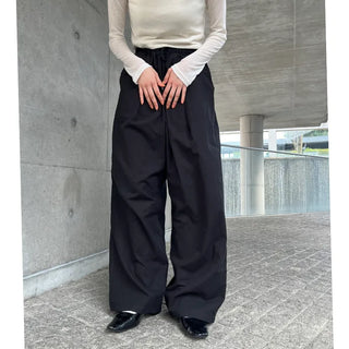 Cotton Tuck Banding Pants