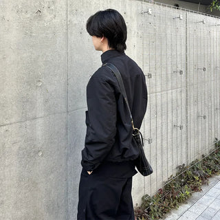 Cotton zip-up blouson