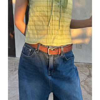 Suede square belt