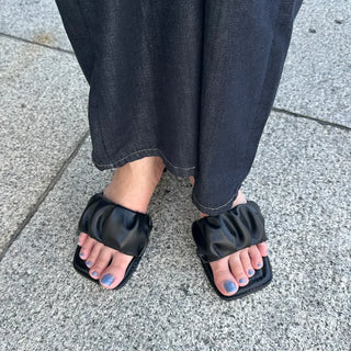 Gathered Sandals