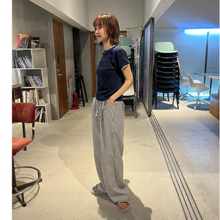 Cotton striped pants