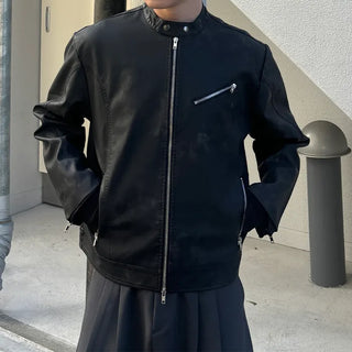 Crack Biker Eco Leather Jacket