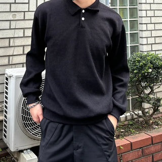 Two-button collar shirt