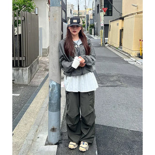 (Unisex) Wide Knee Tuck Cargo Pants