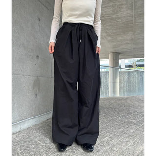 Cotton Tuck Banding Pants
