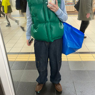 Pocket wide denim pants
