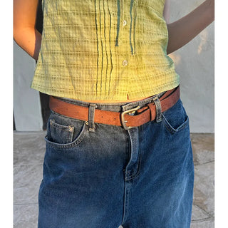 Suede square belt