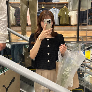 Square puff short jacket