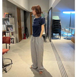 Cotton striped pants