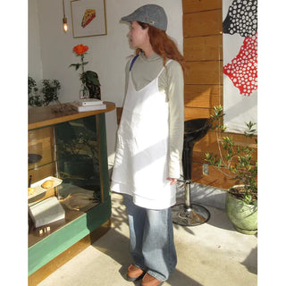 Loose-fit bootcut denim pants