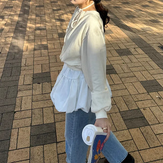 One-shoulder sweatshirt