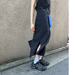 Backless long camisole dress