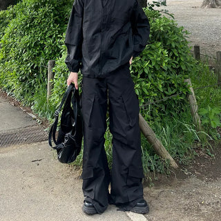 (Unisex) Two-Pocket Shoulder Bag