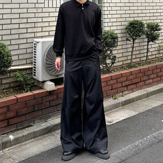 Two-button collar shirt