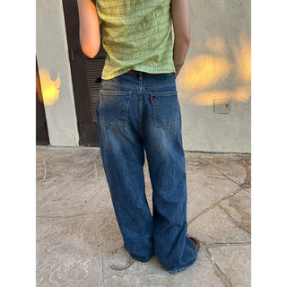 Washed Loose Fit Denim Pants