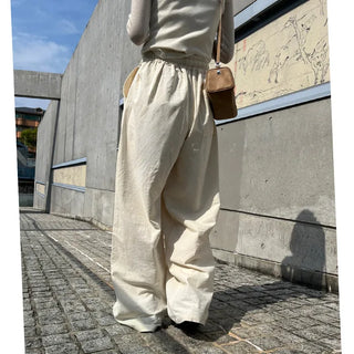 Cotton Tuck Banding Pants